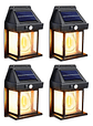 Pack X4 Apliques Solares Vintage Exterior Con Sensor Pir - Miniatura 2