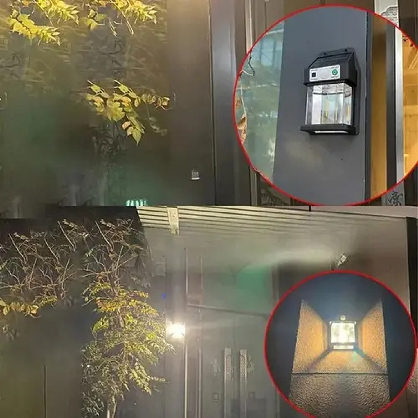 Pack X4 Apliques Solares Vintage Exterior Con Sensor Pir 3