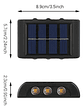 Pack X6 Aplique Solar Exterior Luz Calida Aplique Muro - Miniatura 3