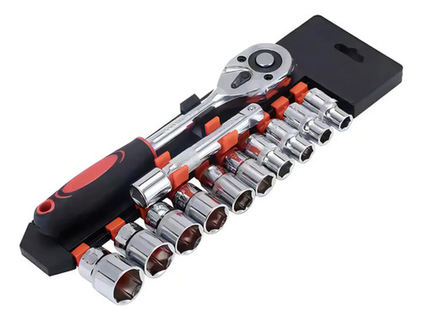 Juego De Llaves De Vaso Con Carraca 12 Piezas Acero Negro 1