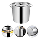Olla Marmita Acero Inoxidable 50l Con Tapa Reforzada Plateado - Miniatura 1
