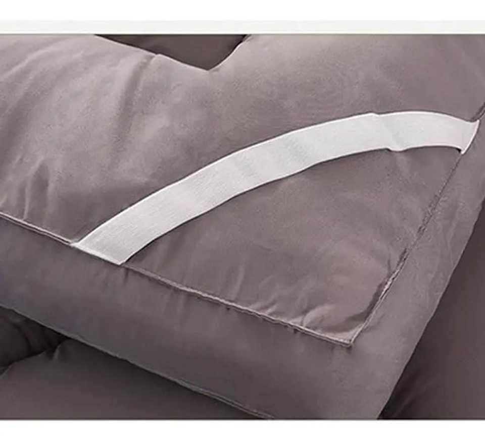 Topper 1.5 Plaza 105x200 Acolchado Suave Confort Premium Azar Liso 1.5 Plazas 6