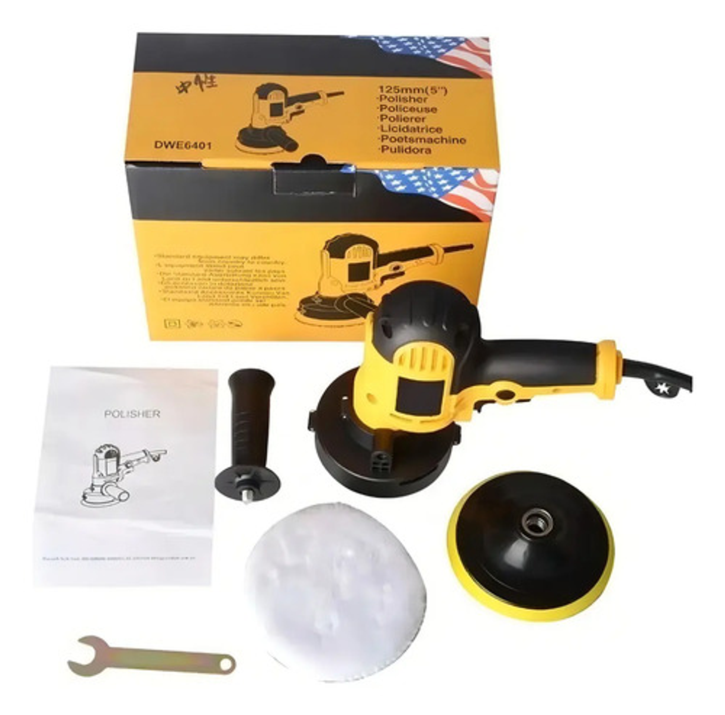 Máquina Para Pulir Pulidora Para Auto Lijadora Pulidora Auto Adkar Shop Maquina Pulidora Auto Pulidora Para Autos Pulidora Polisher Adkar Amarillo 4
