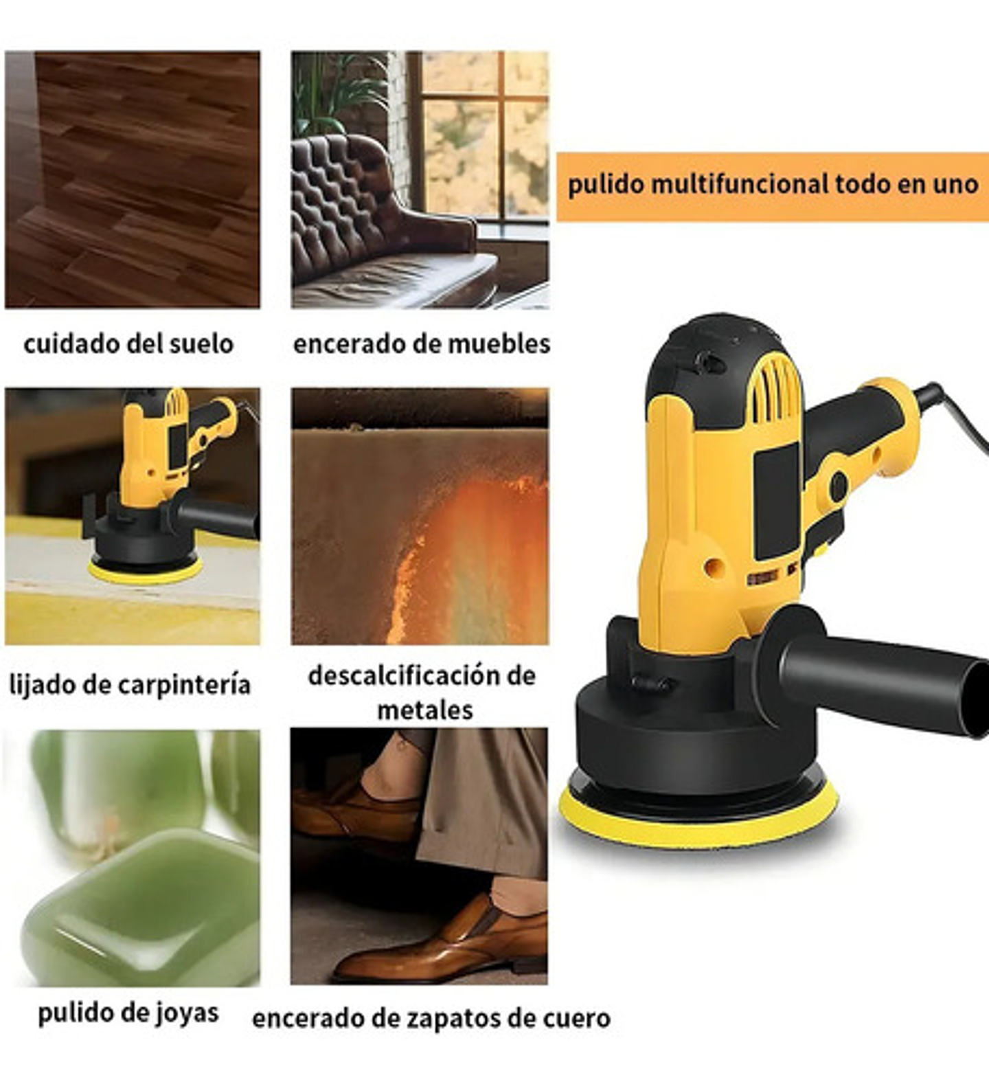 Máquina Para Pulir Pulidora Para Auto Lijadora Pulidora Auto Adkar Shop Maquina Pulidora Auto Pulidora Para Autos Pulidora Polisher Adkar Amarillo 6