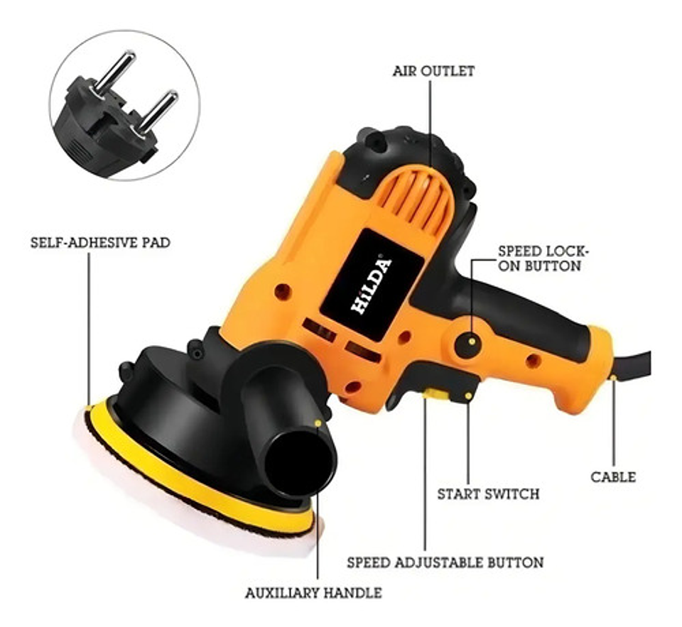 Máquina Para Pulir Pulidora Para Auto Lijadora Pulidora Auto Adkar Shop Maquina Pulidora Auto Pulidora Para Autos Pulidora Polisher Adkar Amarillo 7