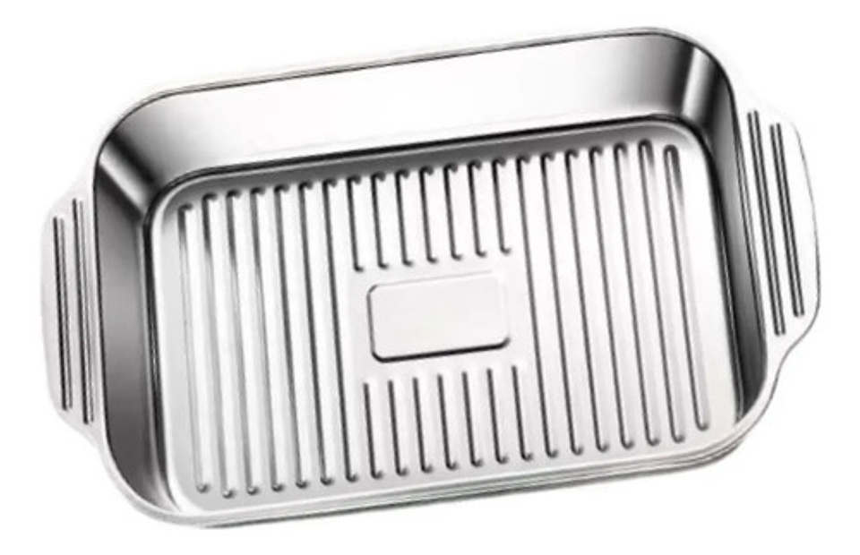 X3 Bandeja Acero Inoxidable Para Asadera 41x24x8 2
