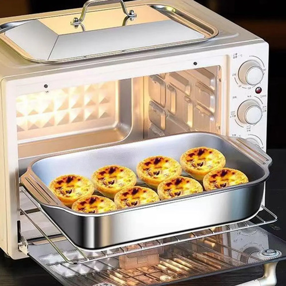 X3 Bandeja Acero Inoxidable Para Asadera 41x24x8 6