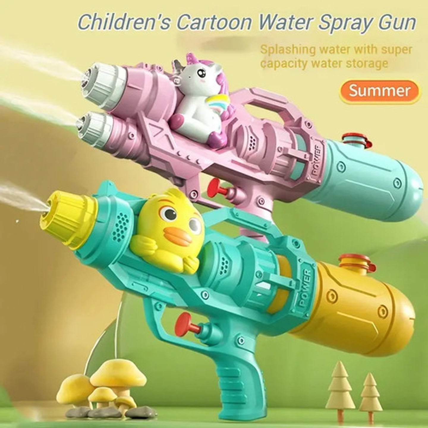 Pistola De Agua Grande 35 Cm Infantil Verano 500 Ml 6