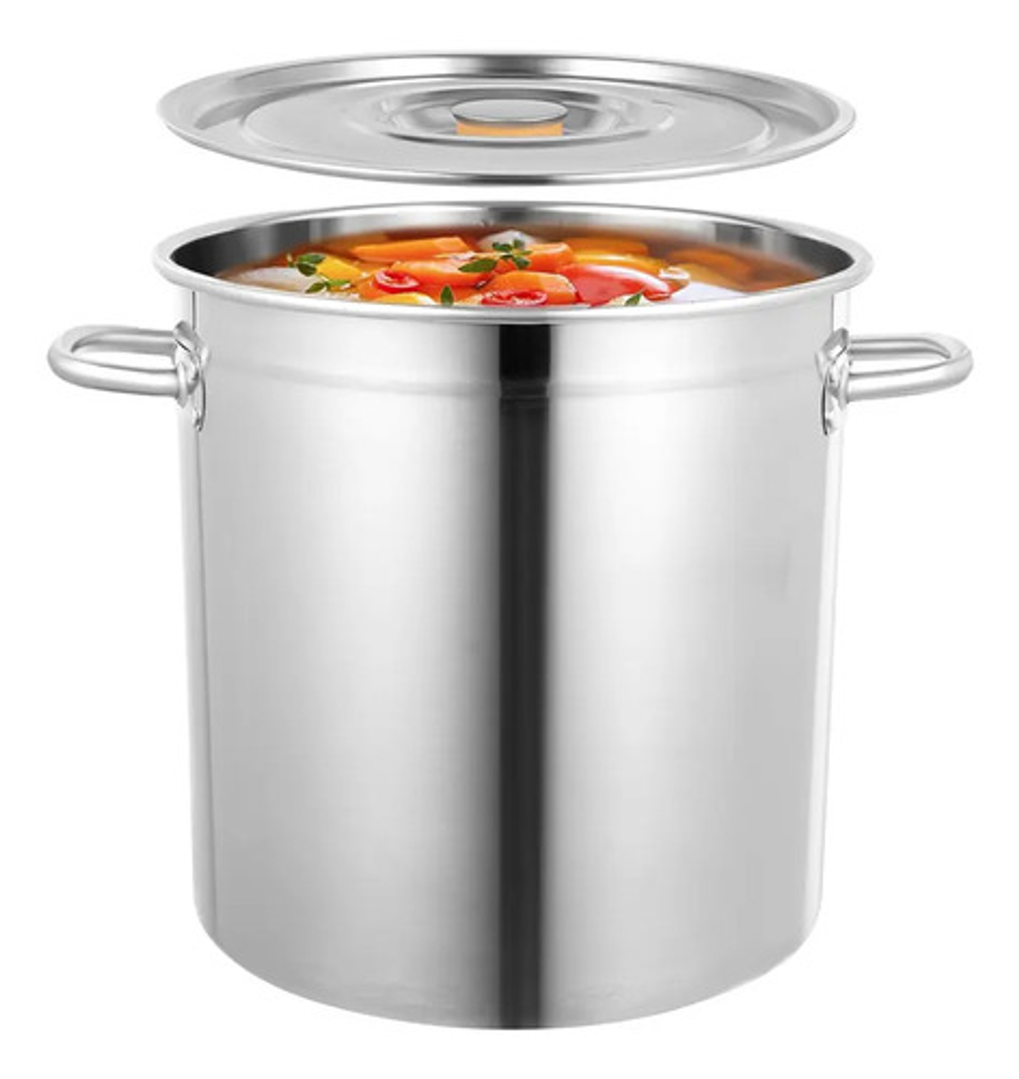 Olla Industrial Acero Inoxidable 60 Litros 45x48 Profesional Plateado 1