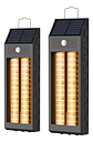 Pack 2 Lámparas Solares Exterior Impermeables Ip65 Negro - Miniatura 1