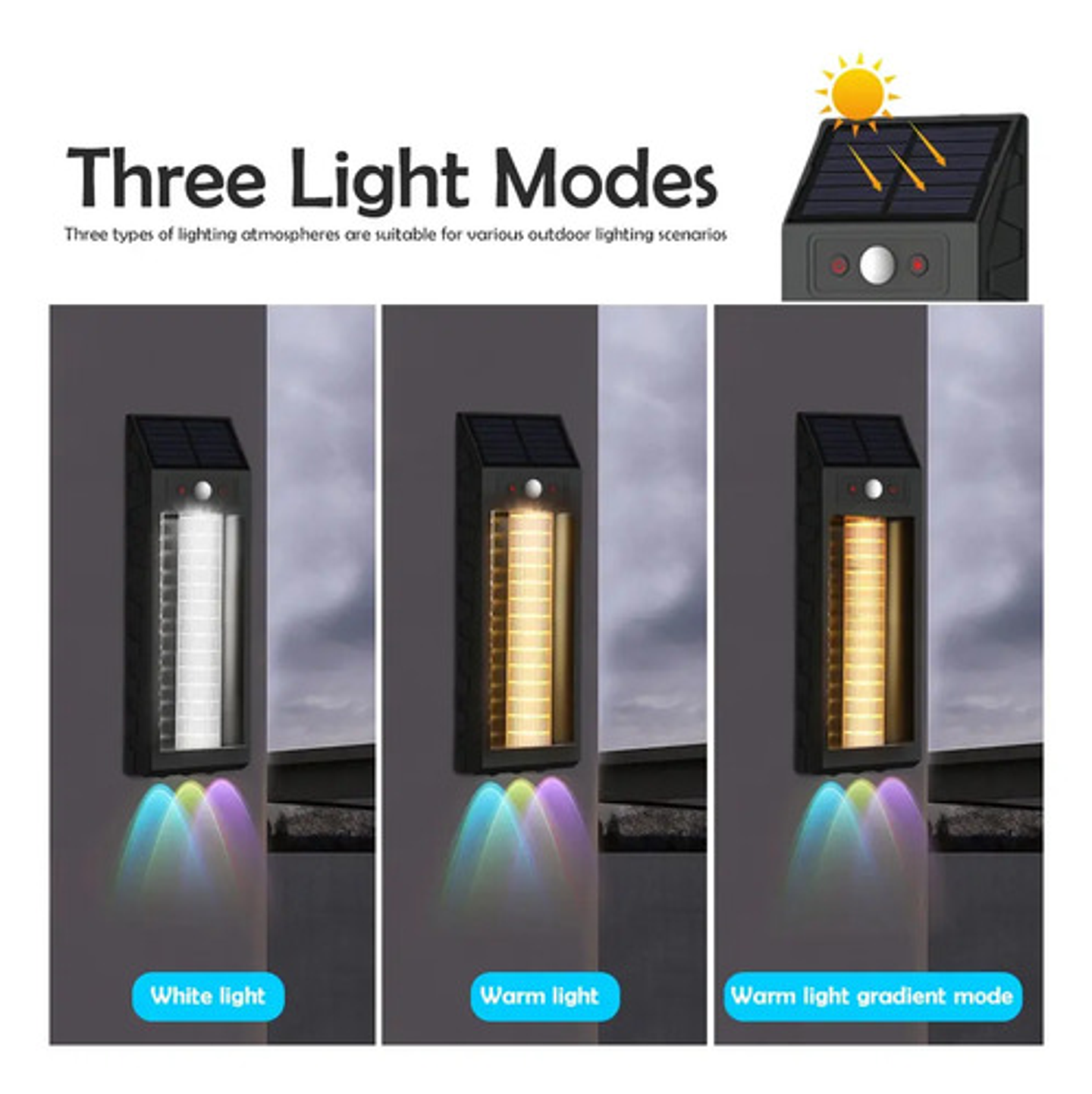 Pack 2 Lámparas Solares Exterior Impermeables Ip65 Negro 5