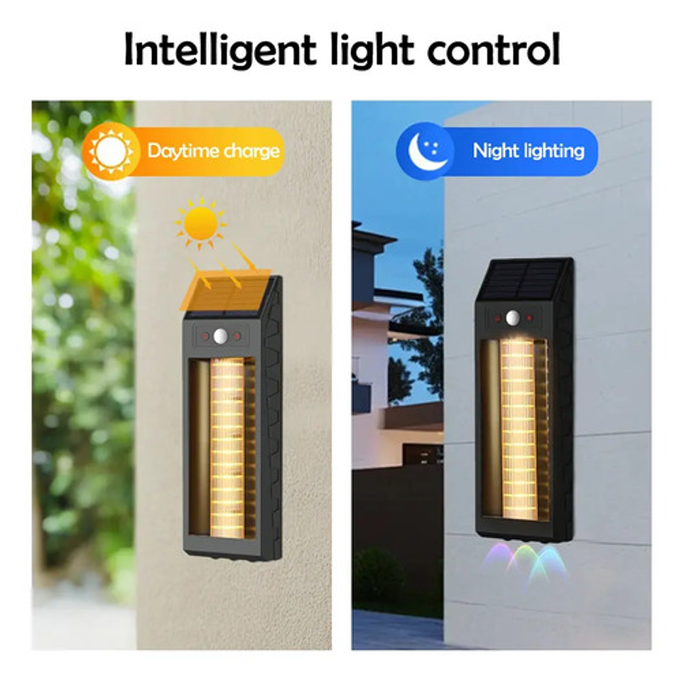Pack 2 Lámparas Solares Exterior Impermeables Ip65 Negro 6