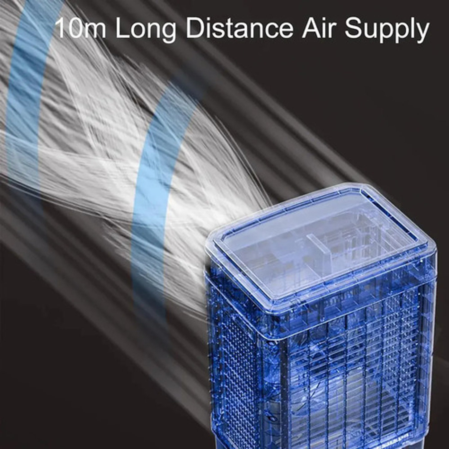 Ventilador Portátil Enfriador De Aire 120w 35l Área Gris 9