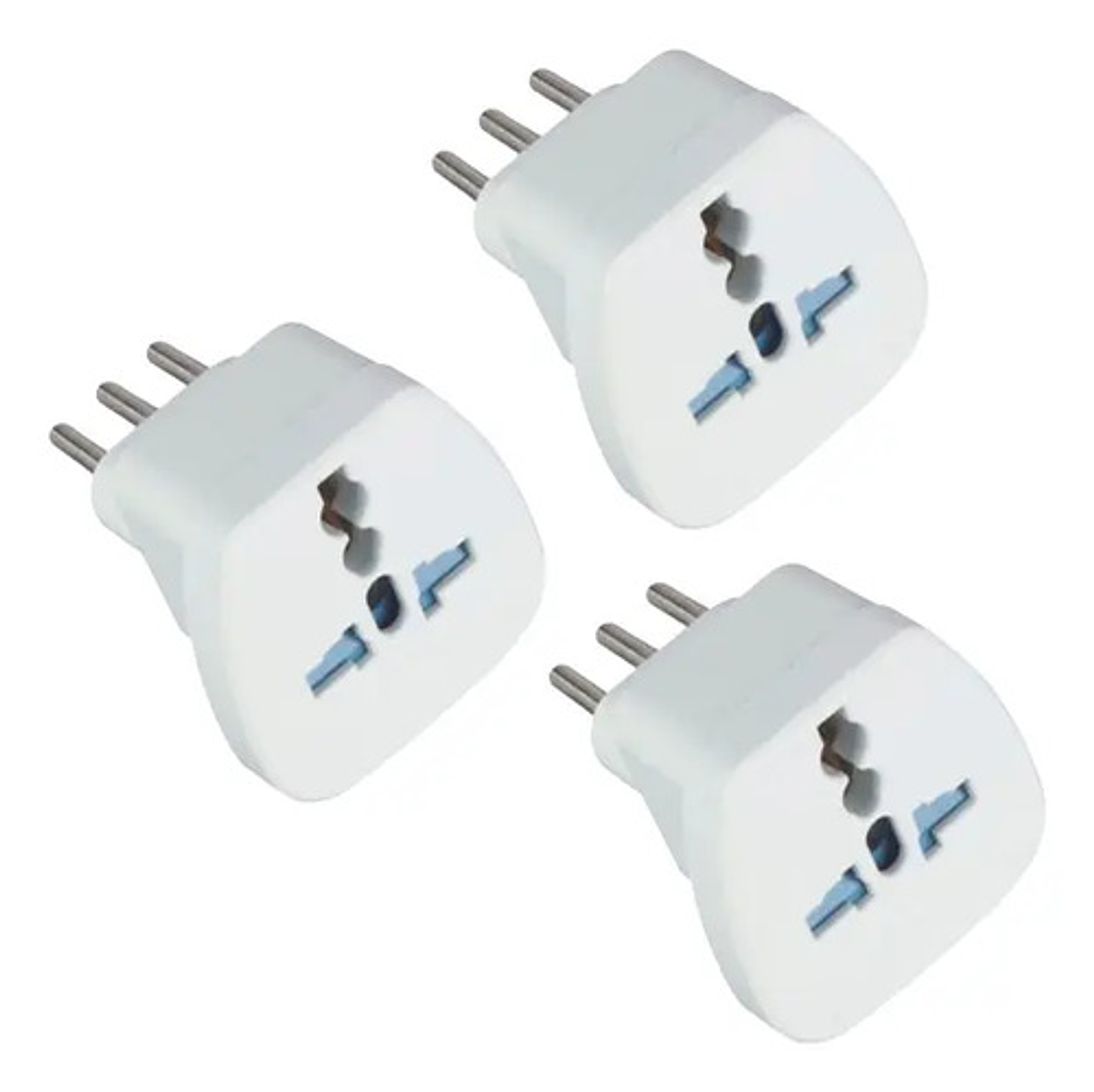 Pack 3 Adaptadores Universales Enchufe 3 Pines Chile 10a 1