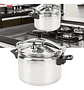 Olla A Presión De Aluminio 7l Profesional Cocina Gas Plateado - Miniatura 9