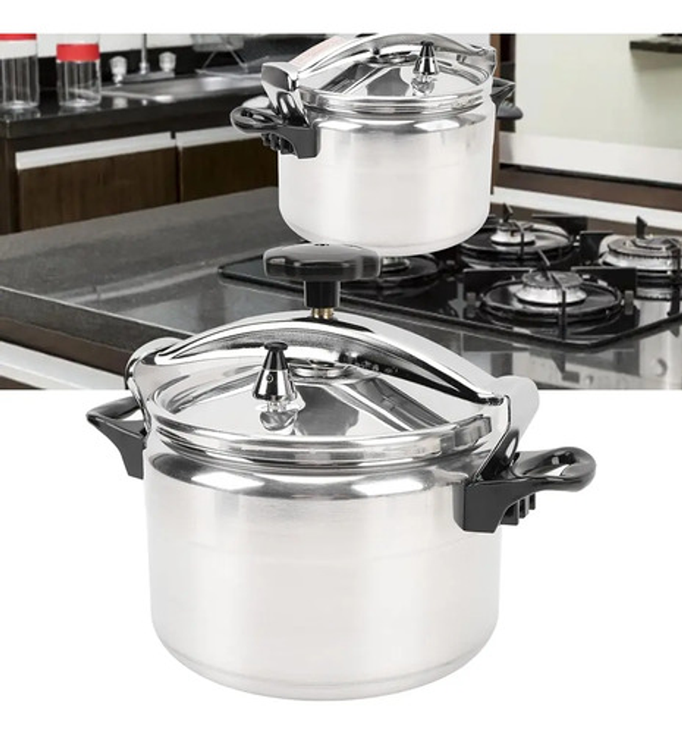 Olla A Presión De Aluminio 7l Profesional Cocina Gas Plateado 9