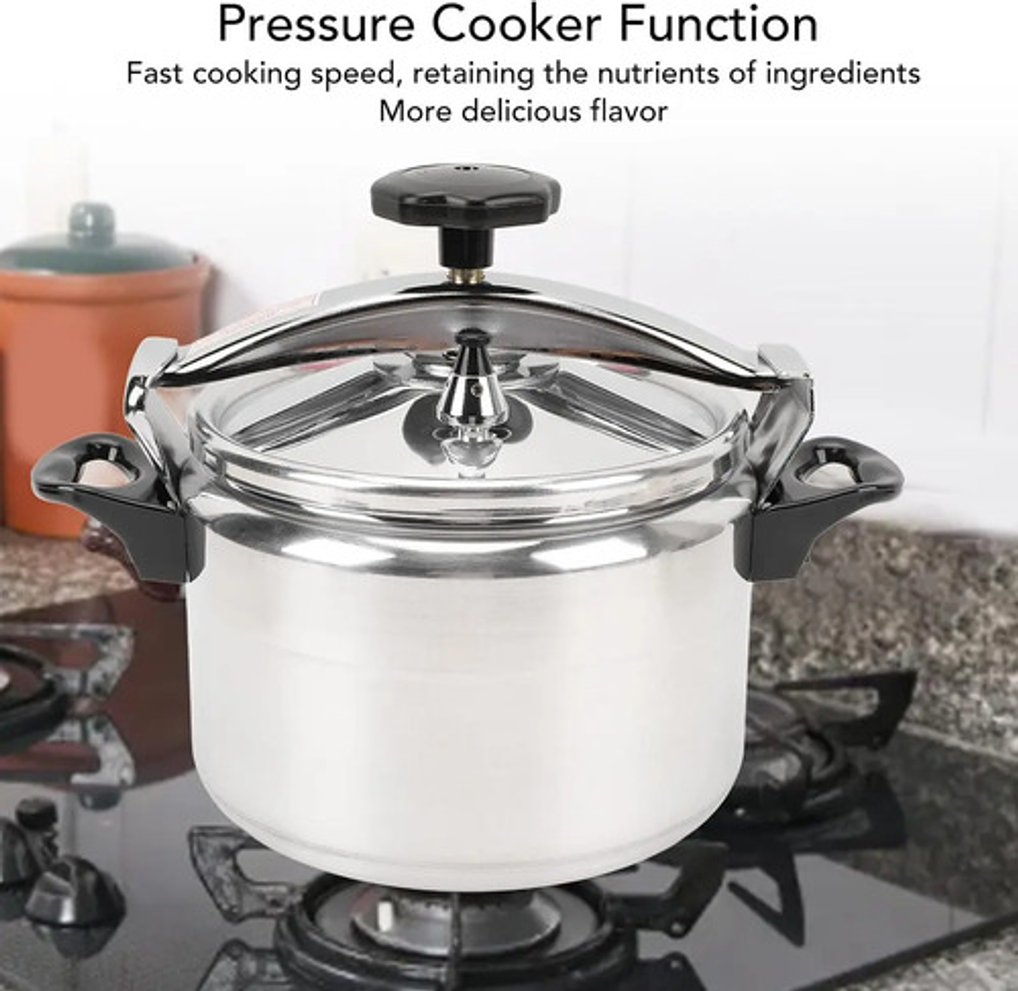 Olla A Presión De Aluminio 7l Profesional Cocina Gas Plateado 10