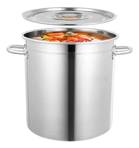Olla Industrial Acero Inoxidable 35 Litros 35x38 Reforzada Plateado