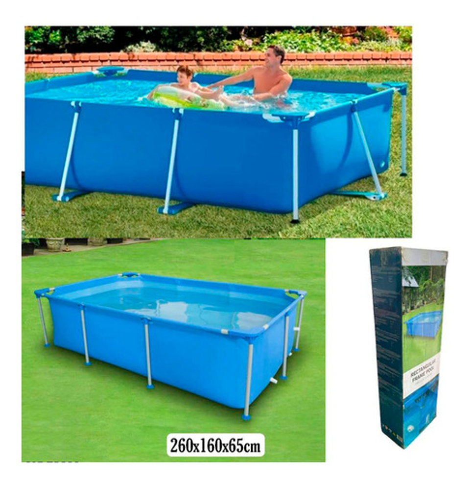Piscina Estructural Rectangular 260x160x65cm Reforzada 2