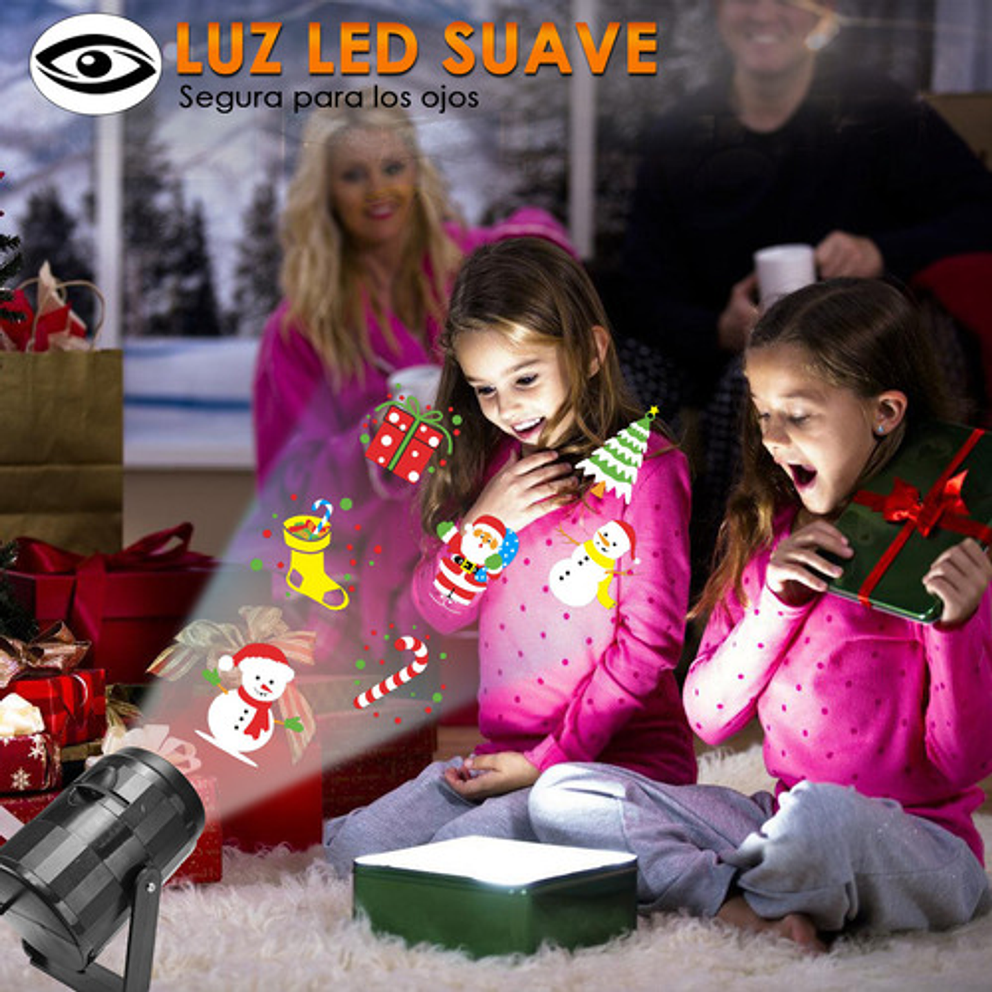 Proyector Led Multicolor Navidad Thek Para Interior Y Exterior Bajo Techo 4