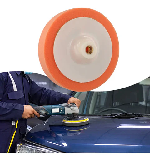 Disco De Esponja Para Pulir De 115mm M14  Color Naranja