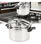Olla A Presión De Aluminio 3l Cocina Hogar Y Gas Plateado - Miniatura 9