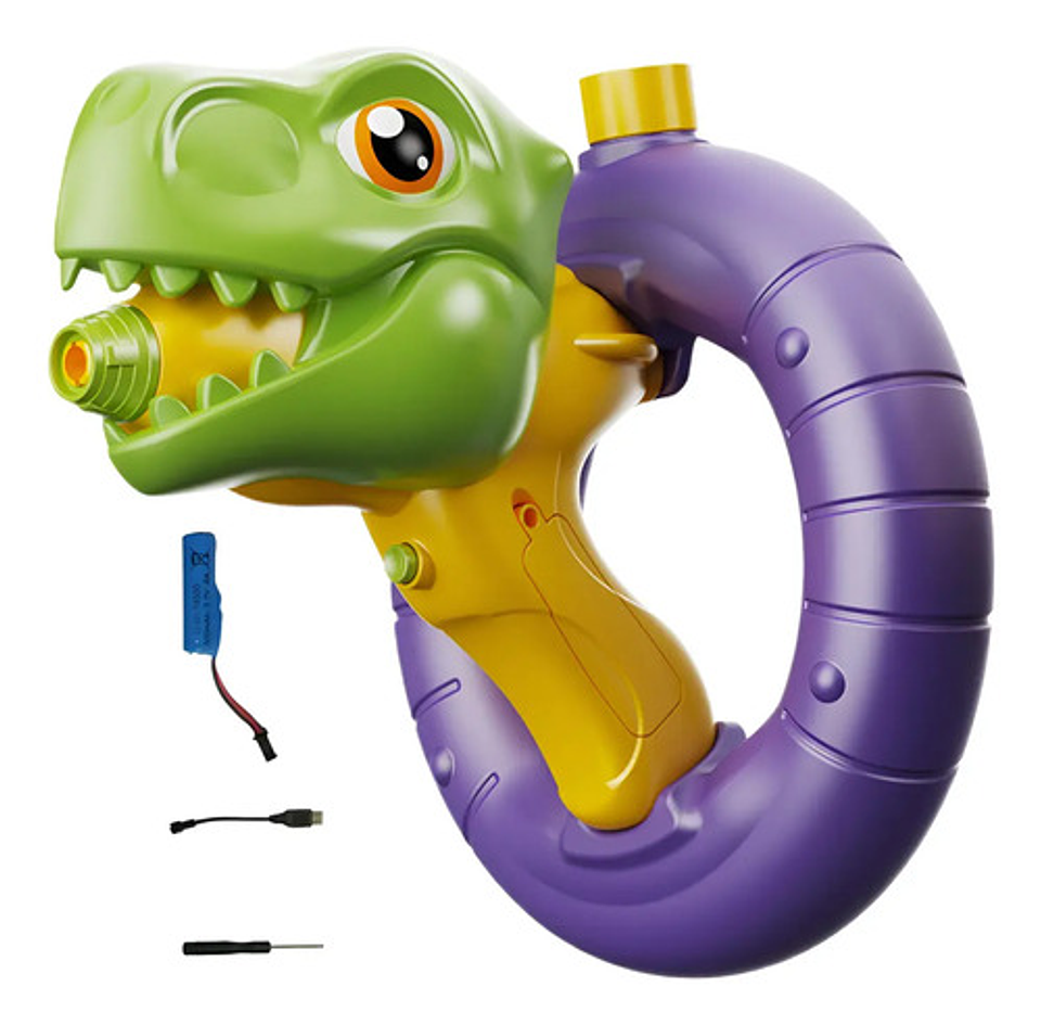 Pistola De Agua Electrica Dinosaurio Infantil Verano 1