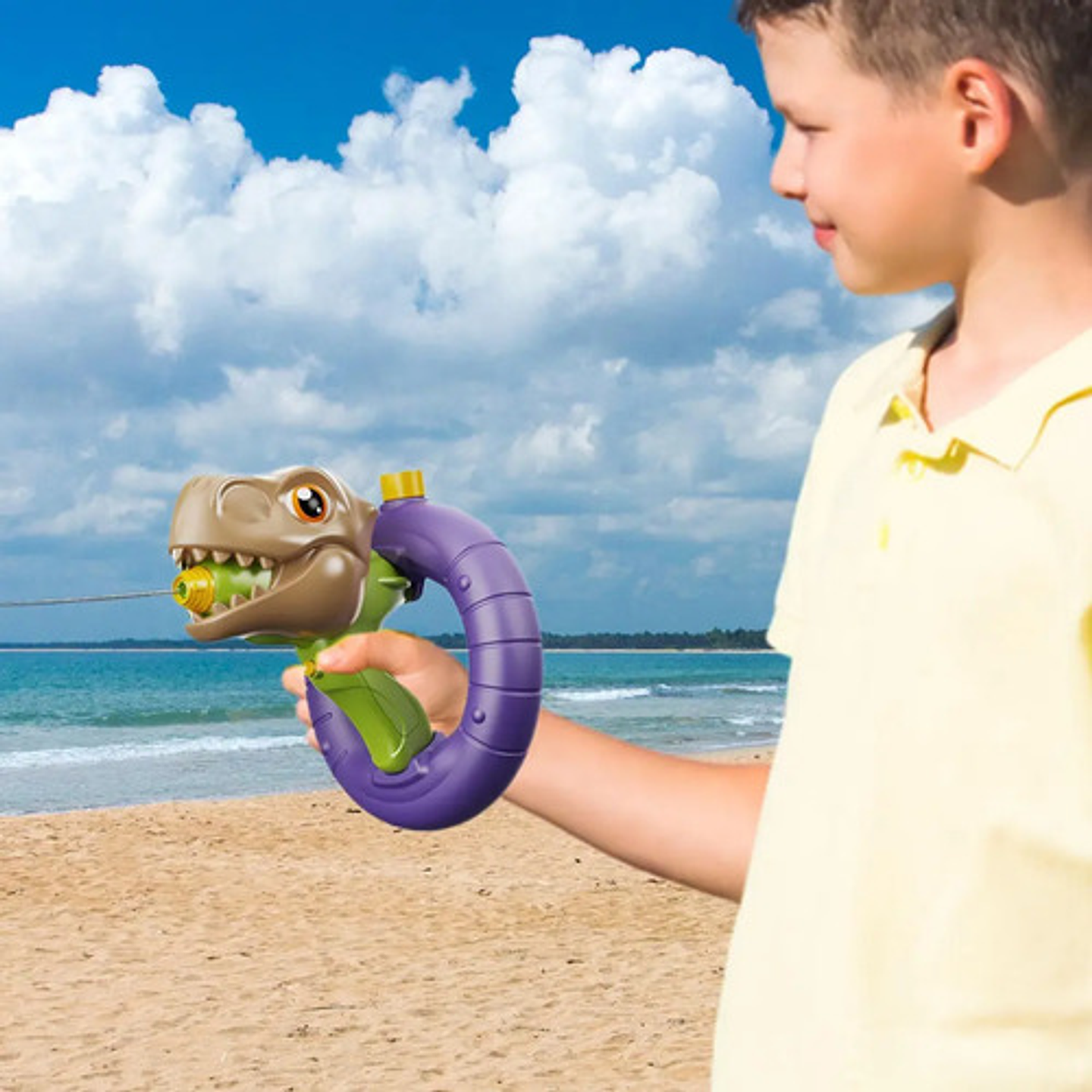 Pistola De Agua Electrica Dinosaurio Infantil Verano 2