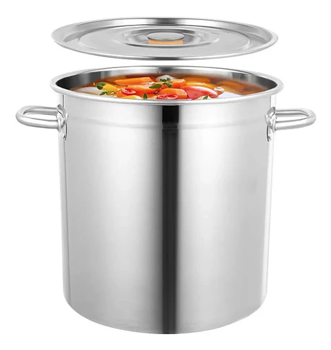 Olla Acero Inoxidable 12 Litros 25x26 Cocina Profesional Plateado