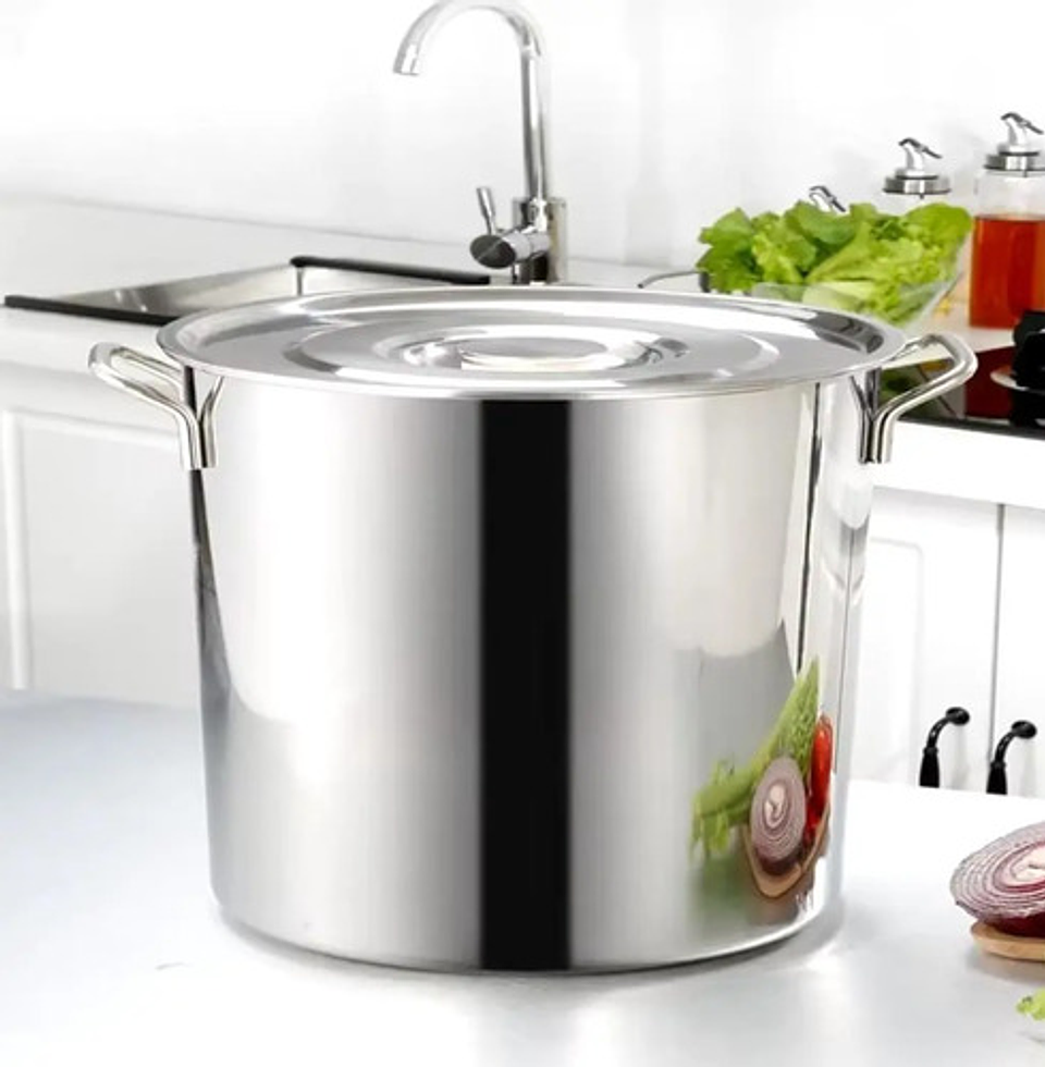 Olla Acero Inoxidable 12 Litros 25x26 Cocina Profesional Plateado 4