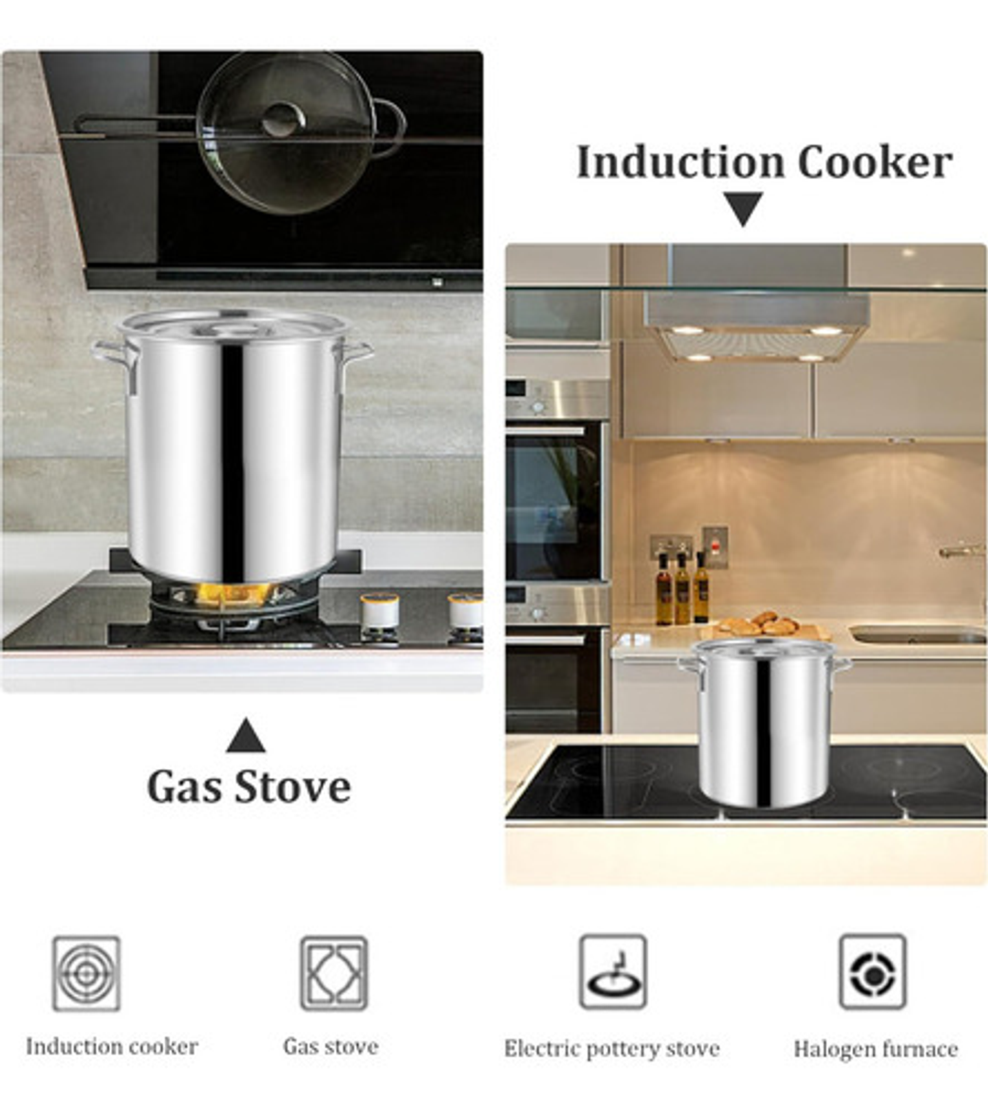Olla Acero Inoxidable 12 Litros 25x26 Cocina Profesional Plateado 7
