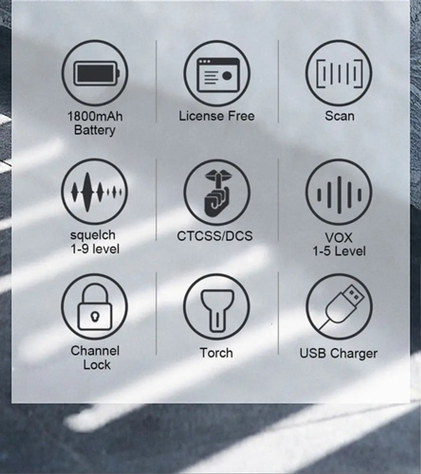 X2 Radio Bidireccional Baofeng T18 5w 1800mah Portátil 3