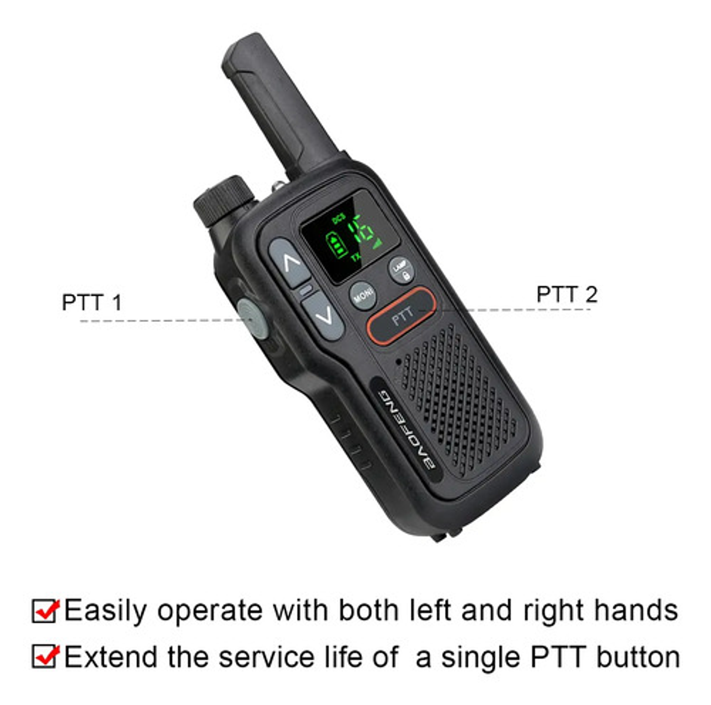 X2 Radio Bidireccional Baofeng T18 5w 1800mah Portátil 4