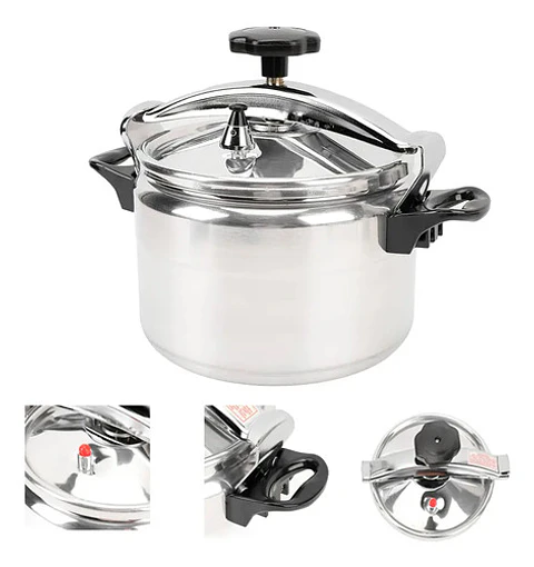 Olla A Presión De Aluminio 5l Profesional Para Cocina Plateado