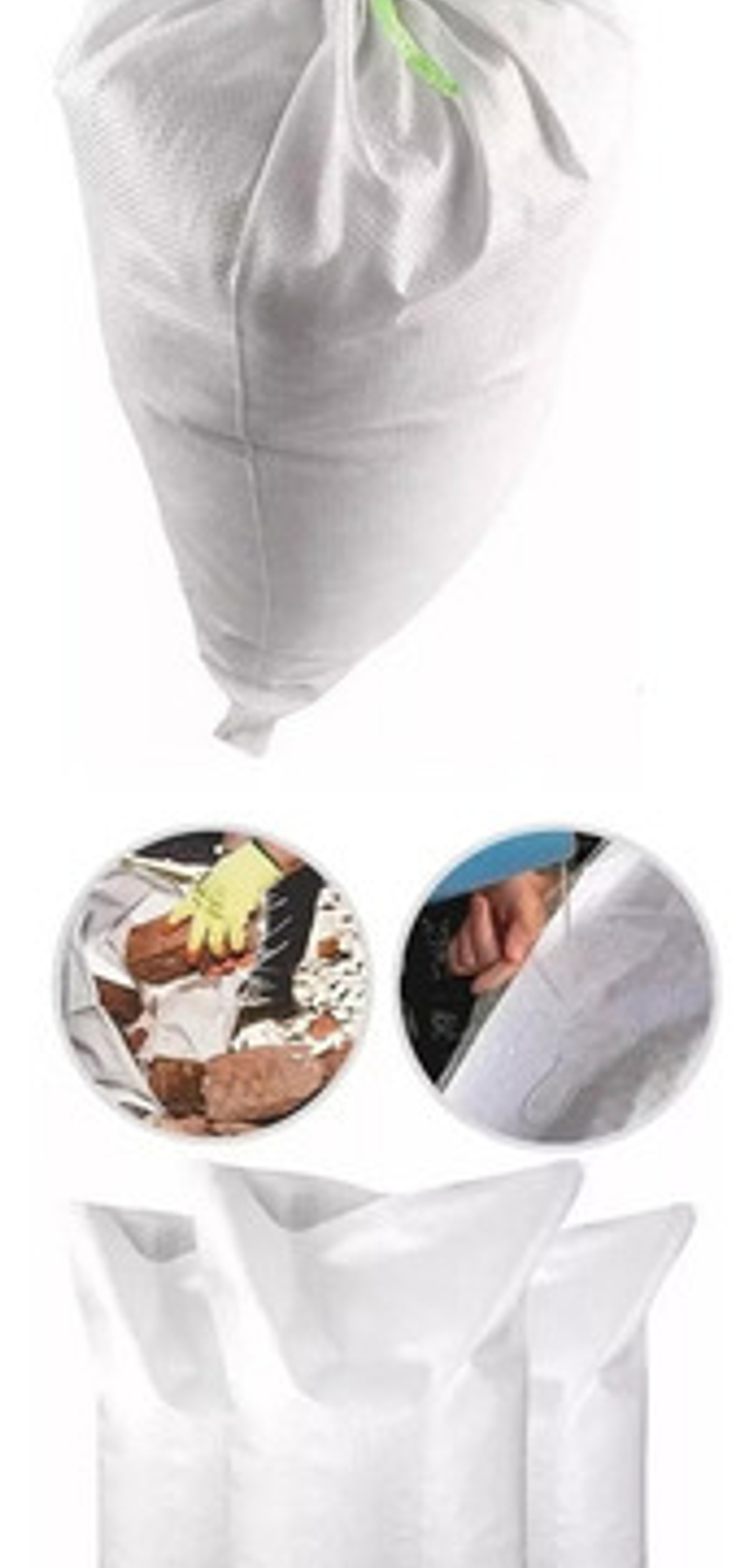 Sacos De Escombro 55x85 Cm Pack 12 Alta Resistencia Blanco 2