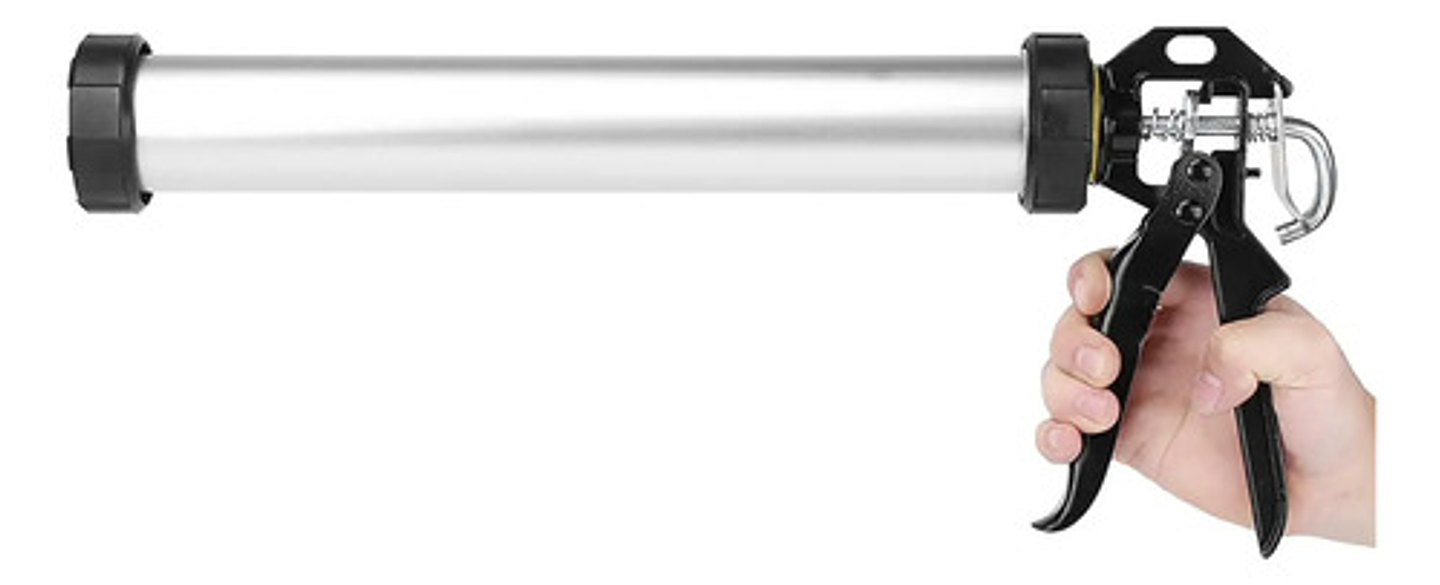 Pistola Calafatera Aluminio Para Silicona Y Adhesivos 9 PuLG 2