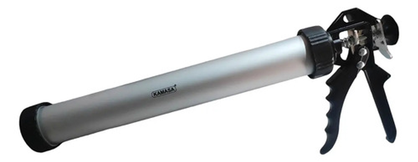 Pistola Calafatera Aluminio Para Silicona Y Adhesivos 9 PuLG 10