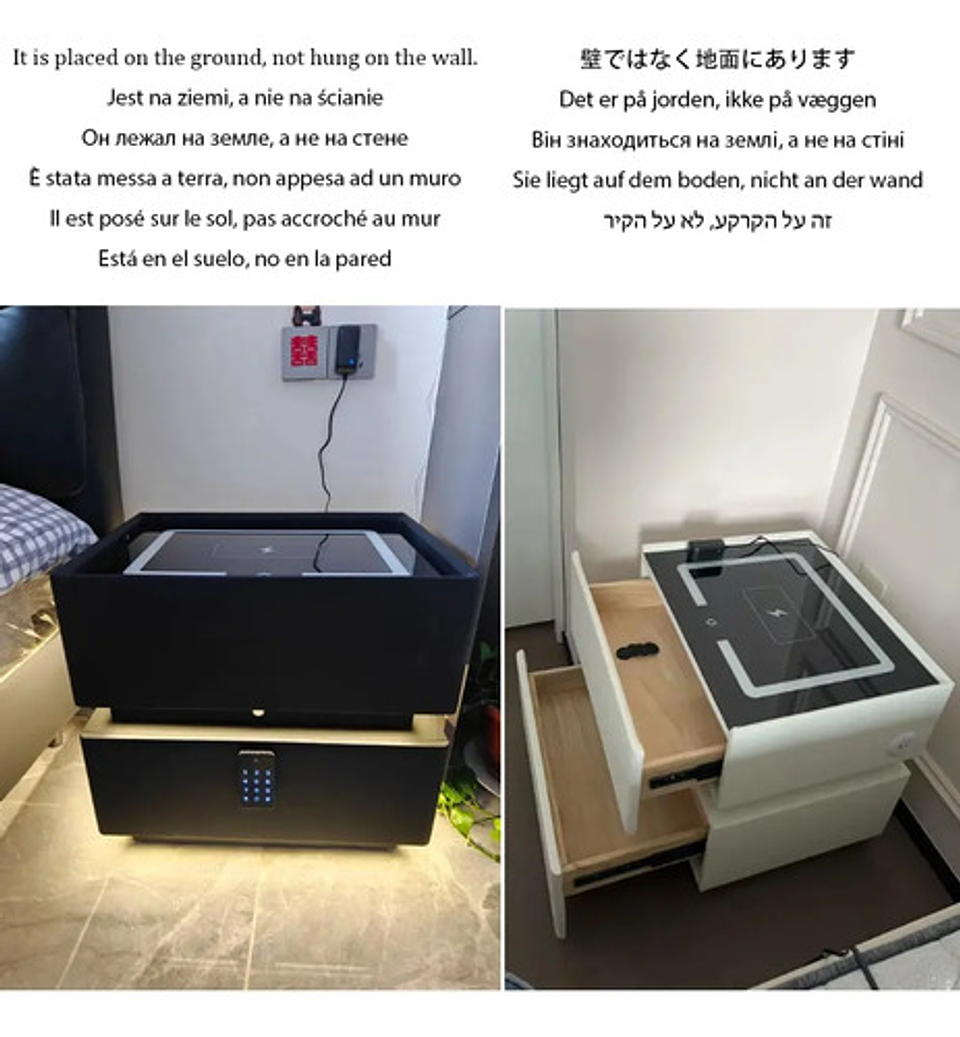 Velador Inteligente Con Carga Inalámbrica Y Bluetooth 5