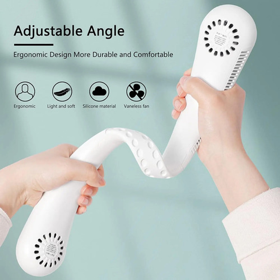 Ventilador De Cuello Portátil 360° Recargable Usb Manos Libr 2