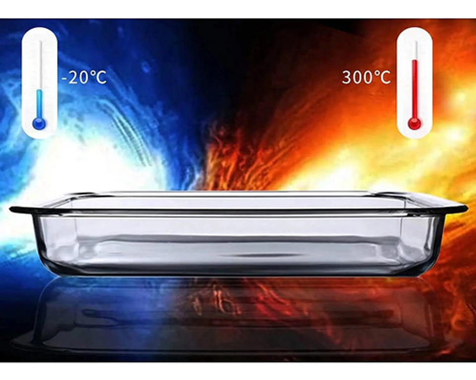 Bandeja Refractario De 3.2l Fuente De Vidrio Para Horno  8