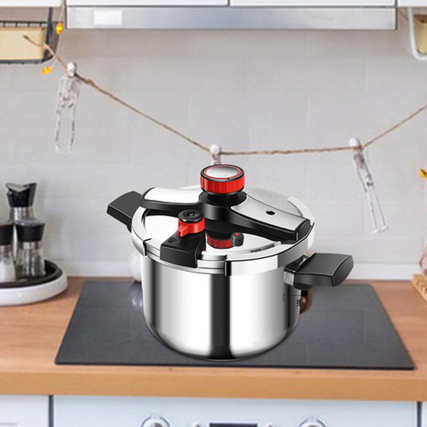 Olla A Presión De Acero Inoxidable 5 Litros Tipo Perilla Argent 4