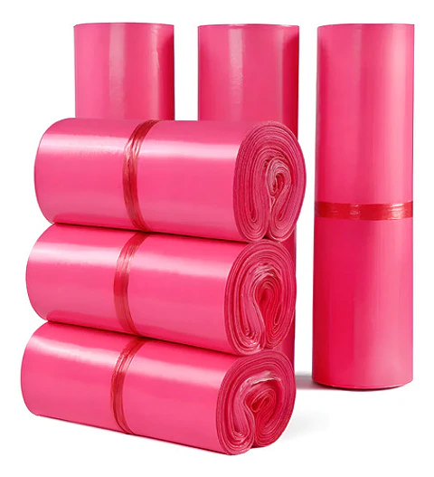 Bolsas Courier Plastico Fucsia 17x30cm Autoadhesivas Impermeables Thek