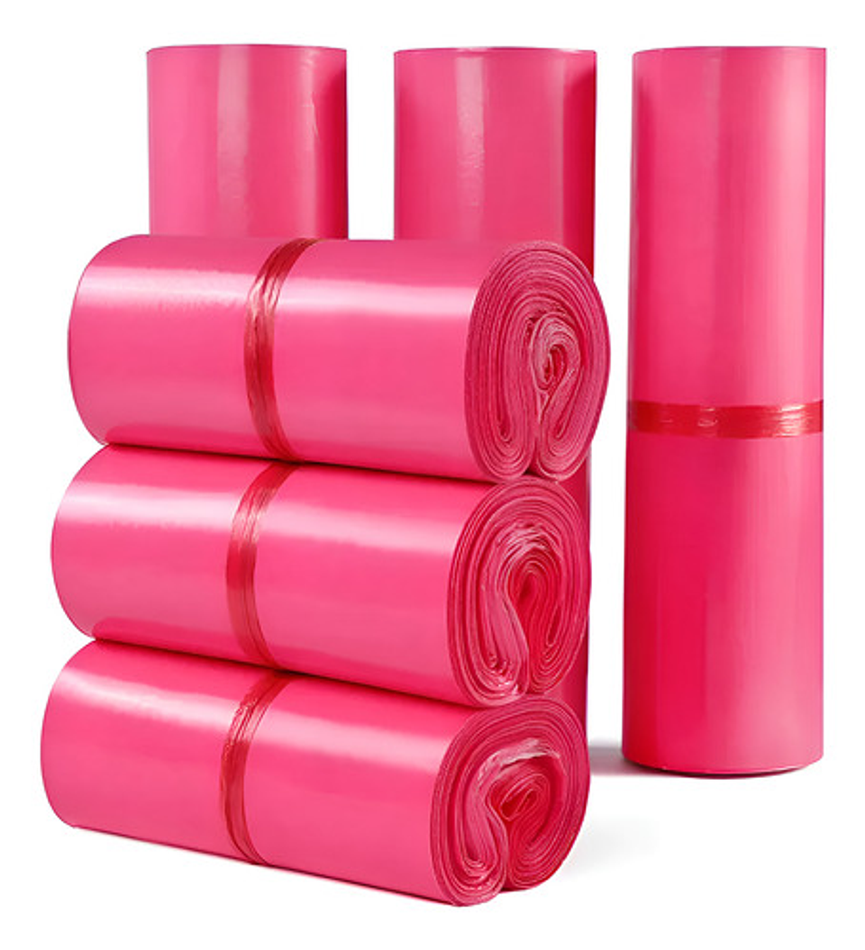 Bolsas Courier Plastico Fucsia 17x30cm Autoadhesivas Impermeables Thek 1