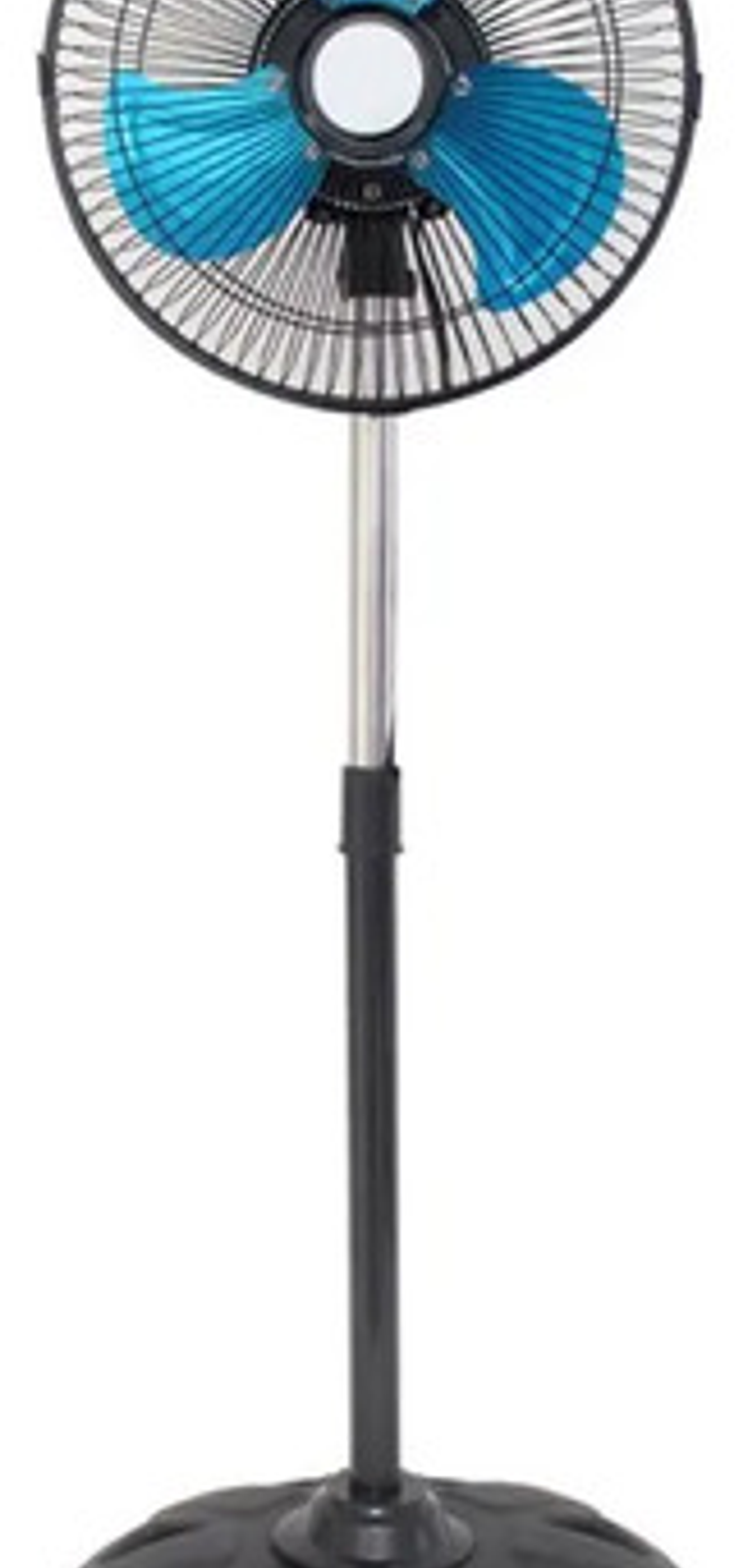 Ventilador De Pie 12 Pulgadas 3 Velocidades Regulable Negro Azul Plástico 1