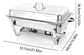 Chafer Buffet Banquete Rectangular 12lts Acero Inoxidable - Miniatura 7