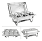 Chafer Buffet Banquete Rectangular 12lts Acero Inoxidable - Miniatura 9