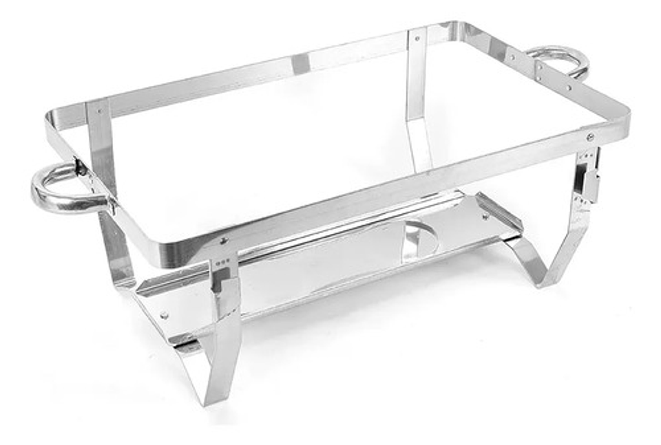 Chafer Buffet Banquete Rectangular 12lts Acero Inoxidable 10