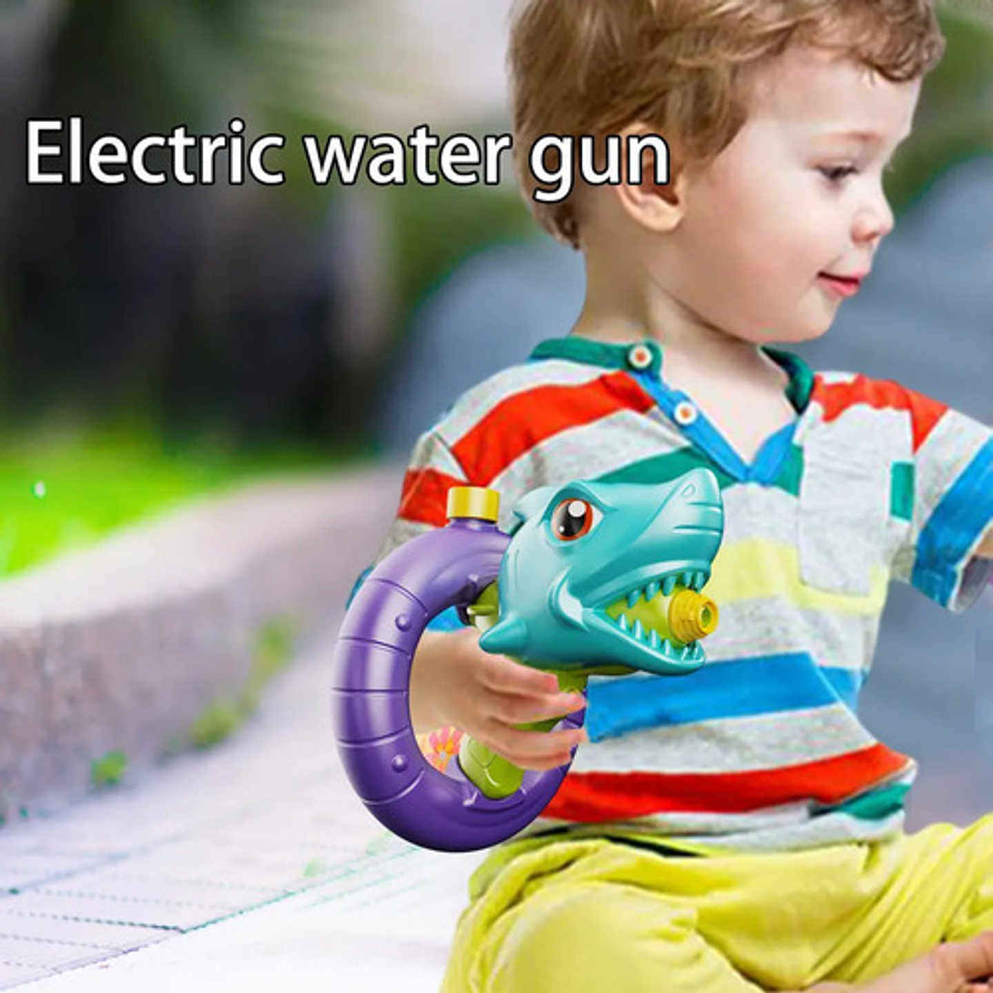 Pistola De Agua Electrica Dinosaurio Infantil Verano 4