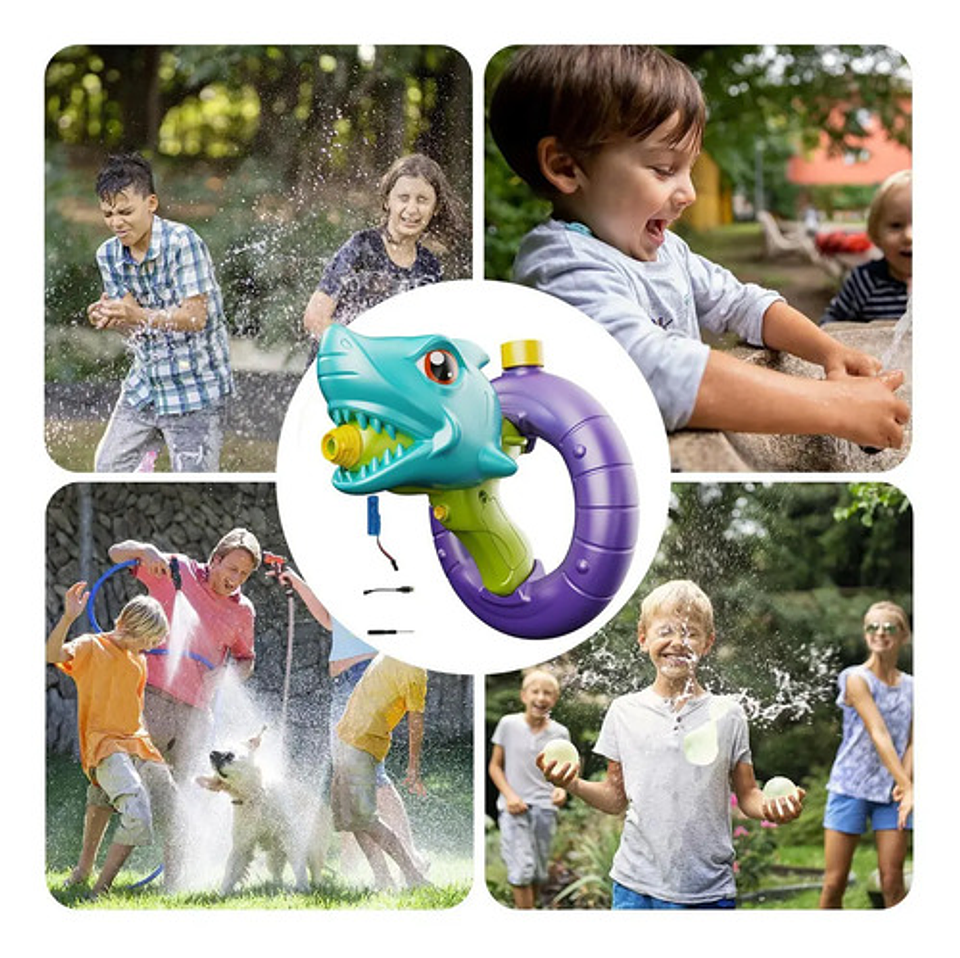 Pistola De Agua Electrica Dinosaurio Infantil Verano 5