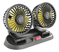 Ventilador Doble Para Auto 12v Giratorio 360 Potente Silenci - Miniatura 1